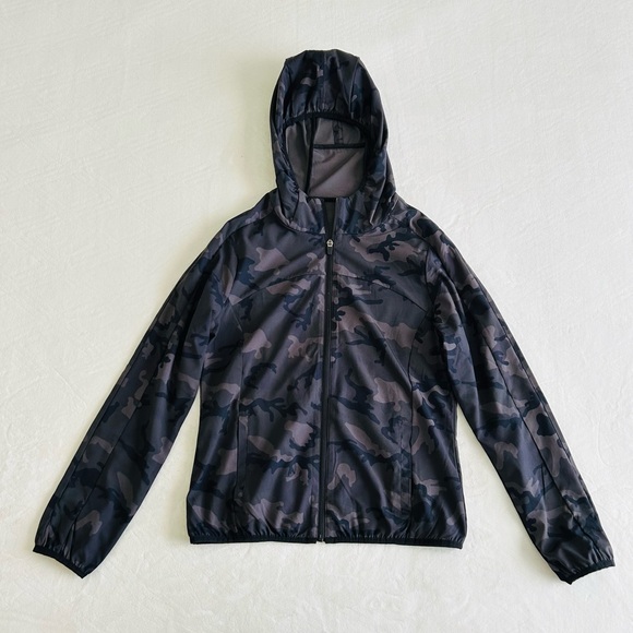 Zyia Forest Camo Zipper Hoodie Jacket black and gray camo Women - Picture 14 of 16